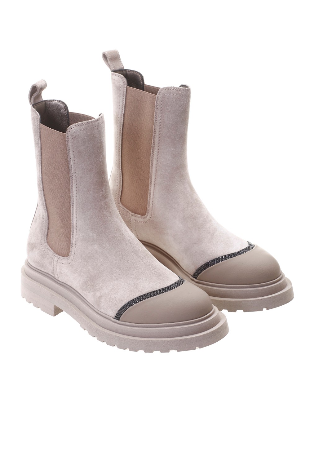 shop BRUNELLO CUCINELLI Saldi Stivaletto: Brunello Cucinelli chelsea Boots in camoscio e vitello con monile.
Fodera in pelle.
Suola in micro leggero.
Battistrada in gomma TPU.
Inserti elastici laterali per favorire il comfort.
Decorazione in monile Nickel-free.
Composizione: 100% pelle.
Fabbricato in Italia.. MZSFG2510-C8767 number 4595703